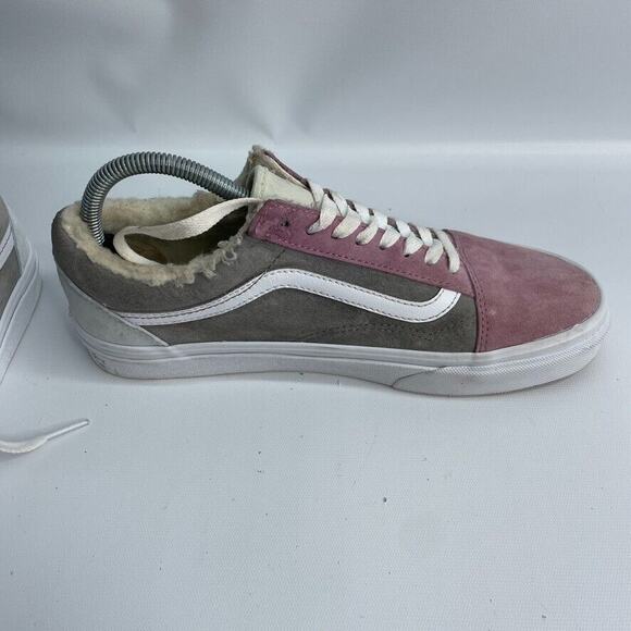 Vans Old Skool Pig‎ Suede Multicolor Sherpa Lined Skate Shoe Mens Size 8.5 / W10 - Picture 6 of 9